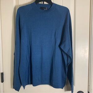 Murano Men's 100% Silk Blue Crewneck Sweater Size Large